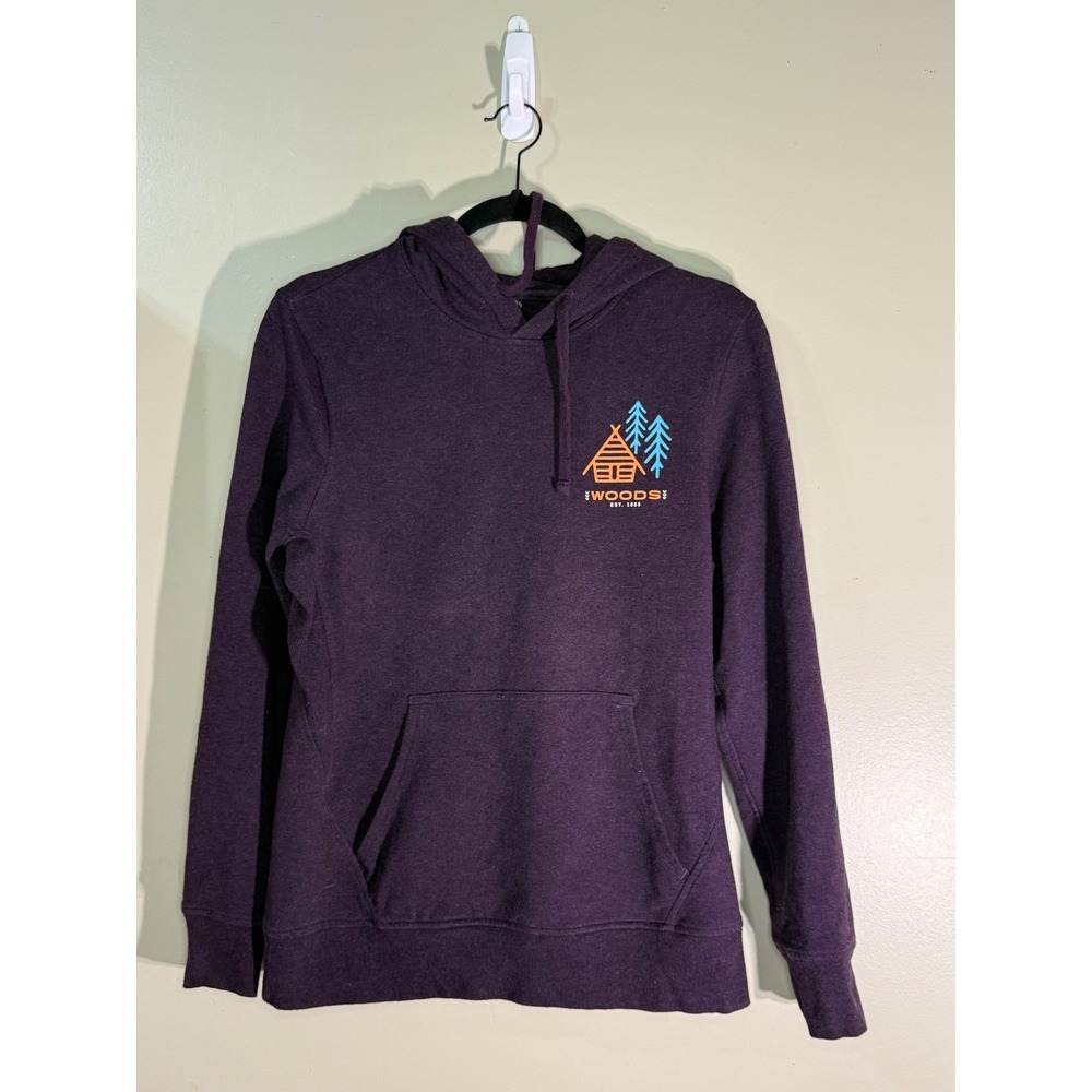 Woods Lawson Hoodie Plum Perfect Purple Mountain Graphic Pullover 7202G043 Men M